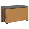 vidaXL Banco de entrada con coj&iacute;n Madera vieja 80 x 46 x 46 cm