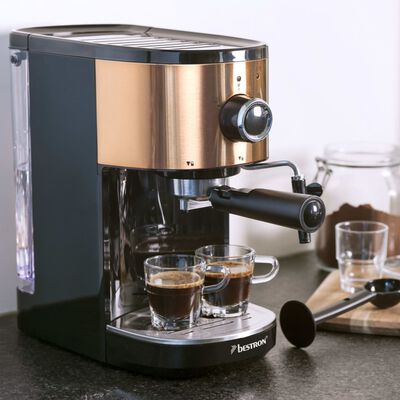 Bestron Cafetera de espresso Copper Collection AES1000CO" 1,2 L