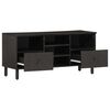 vidaXL Mueble de TV madera maciza de mango negro 100x33x46 cm