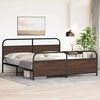 vidaXL Estructura de cama sin colchón metal roble marrón 193x203 cm