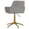 vidaXL Silla de comedor giratoria 6 uds terciopelo gris claro