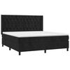 vidaXL Cama box spring con colch&oacute;n terciopelo negro 160x200 cm