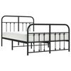 vidaXL Estructura cama sin colchón con estribo metal negro 120x200 cm