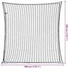 vidaXL Red de remolque con cuerda el&aacute;stica PP negro 3x3 m
