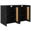 vidaXL Mueble de pared 2 pcs Roble Negro 69,5 x 34 x 90 cm