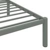 vidaXL Estructura de cama sin colch&oacute;n metal gris 180x200 cm