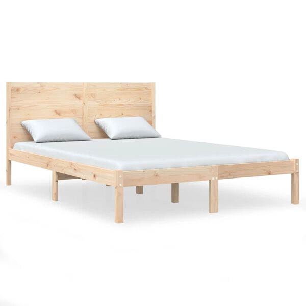 vidaXL Estructura de cama sin colchón madera maciza de pino 160x200 cm