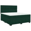 vidaXL Cama box spring con colch&oacute;n terciopelo verde oscuro 180x200 cm