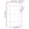 vidaXL Zapatero de pared madera contrachapada blanco 60x18x90 cm