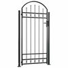 vidaXL Puerta de valla ASSEN con arco superior y 2 postes, 105 x 170 cm, negro