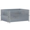 vidaXL Jardinera de madera maciza de pino gris 80x60 cm