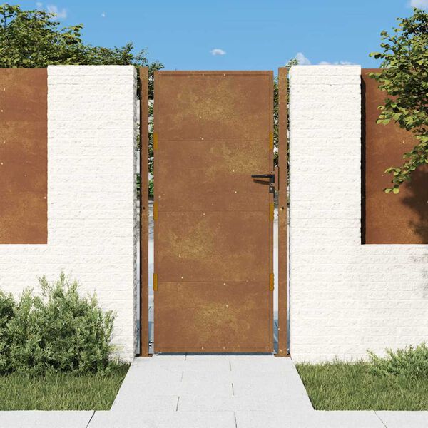 vidaXL Puerta de jard&iacute;n 100x200 cm de acero corten