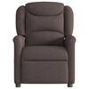 vidaXL Sill&oacute;n reclinable de masaje el&eacute;ctrico tela marr&oacute;n oscuro
