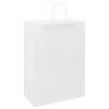 vidaXL Bolsas de papel con asas 250 uds blanca 32x17x44 cm