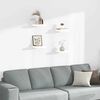 vidaXL Estante flotante de pared 4 uds MDF blanco brillo 23x23,5x3,8cm