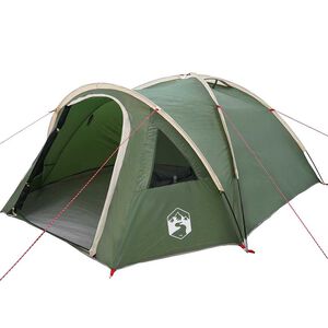 vidaXL Carpa de c&uacute;pula 4 persona Impermeable Verde tafet&aacute;n