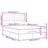 vidaXL Estructura cama otomana colch&oacute;n tela marr&oacute;n oscuro 140x200cm