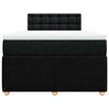 vidaXL Cama box spring con colch&oacute;n tela negro 120x200 cm