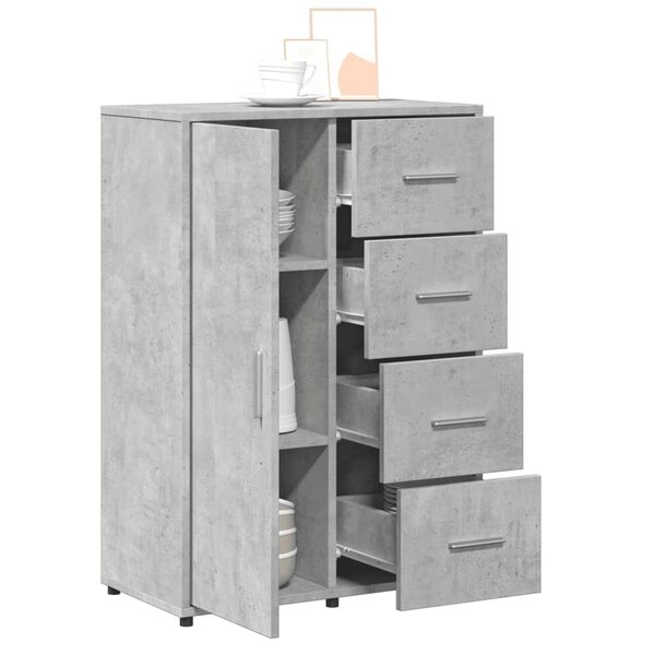 vidaXL Aparadores 2 uds madera de ingeniería gris hormigón 60x31x84 cm
