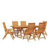vidaXL Conjunto de Comedor de Jard&iacute;n 7 uds. Marr&oacute;n