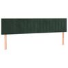 vidaXL Cama box spring con colch&oacute;n terciopelo verde oscuro 160x200 cm