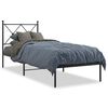 vidaXL Estructura cama sin colch&oacute;n con cabecero metal negro 75x190 cm