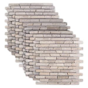 vidaXL Baldosas de Mosaico Crema 30 x 30 cm M&aacute;rmol