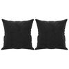 vidaXL Sof&aacute; 2 plazas almohadas y cojines terciopelo negro 120 cm