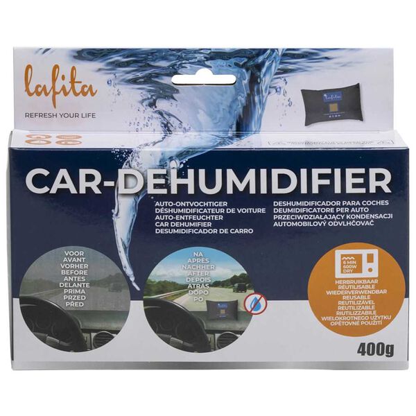 Lafita Deshumidificadores de coche reutilizables 2 uds 400 g