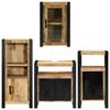 vidaXL Juego de muebles de ba&ntilde;o 4 pcs Marr&oacute;n Madera de mango s&oacute;lido