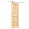 vidaXL Puerta corredera con herrajes madera maciza de pino 70x210 cm