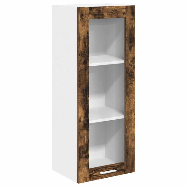 vidaXL Mueble colgante con puerta Roble ahumado 40 x 31 x 100 cm