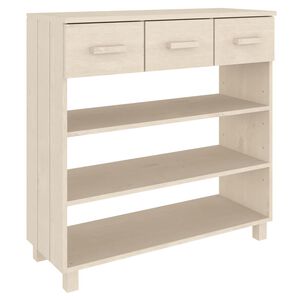 vidaXL Mesa consola HAMAR madera maciza pino marr&oacute;n miel 90x35x90 cm
