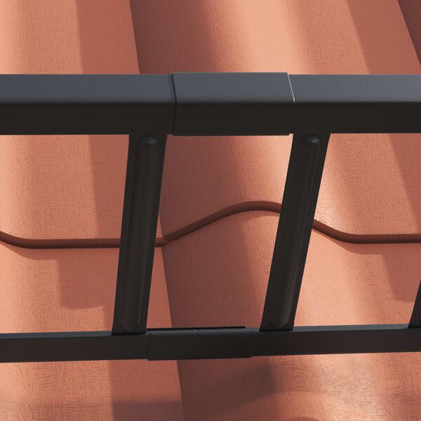 vidaXL Protecci&oacute;n de Nieve para Techo Negro 100 x 2,5 x 20 cm Acero