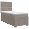 vidaXL Cama box spring con colch&oacute;n con cabecera Topo 100 x 200 cm Tela