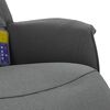 vidaXL Sill&oacute;n reclinable de masaje con reposapi&eacute;s tela gris oscuro