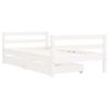 vidaXL Estructura cama infantil y cajones madera pino blanco 80x160 cm