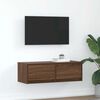 vidaXL Mueble de TV madera contrachapada roble marr&oacute;n 80x31x25,5 cm