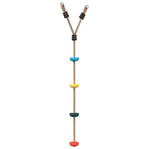 vidaXL Cuerda de escalada de discos para ni&ntilde;os 4 pelda&ntilde;os multicolor