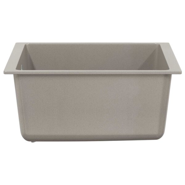 vidaXL Lavabo Gris 370 x 460 mm 80% Cuarzo y 20% Resina