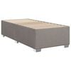 vidaXL Cama box spring con colch&oacute;n tela gris taupe 100x200 cm