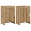 vidaXL Mesas de noche 2 uds. Roble artisan 40 x 30 x 60 cm