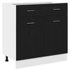 vidaXL Mueble colgante con caj&oacute;n Roble Negro 80 x 31 x 81,5 cm