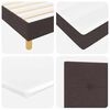 vidaXL Cama tipo Box Spring Marr&oacute;n Oscuro 140 x 200 cm tela