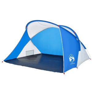 vidaXL Tienda de playa 2 personas impermeable apertura r&aacute;pida azul