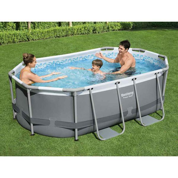 Bestway Piscina desmontable ovalada Power Steel 305x200x84 cm