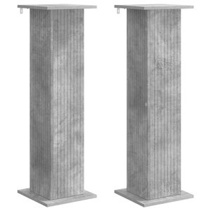 vidaXL Soporte de plantas 2 uds. Gris Hormig&oacute;n 30,5 x 30 x 100,5 cm
