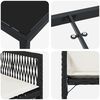 vidaXL Conjunto de Comedor de Jard&iacute;n 9 pcs Negro rat&aacute;n sint&eacute;tico