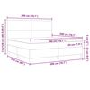 vidaXL Cama Box Spring LED Crema y 200 x 200 cm Tela de Pana