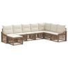 vidaXL Conjunto de sof&aacute;s de jard&iacute;n 8 pcs Beige rat&aacute;n sint&eacute;tico
